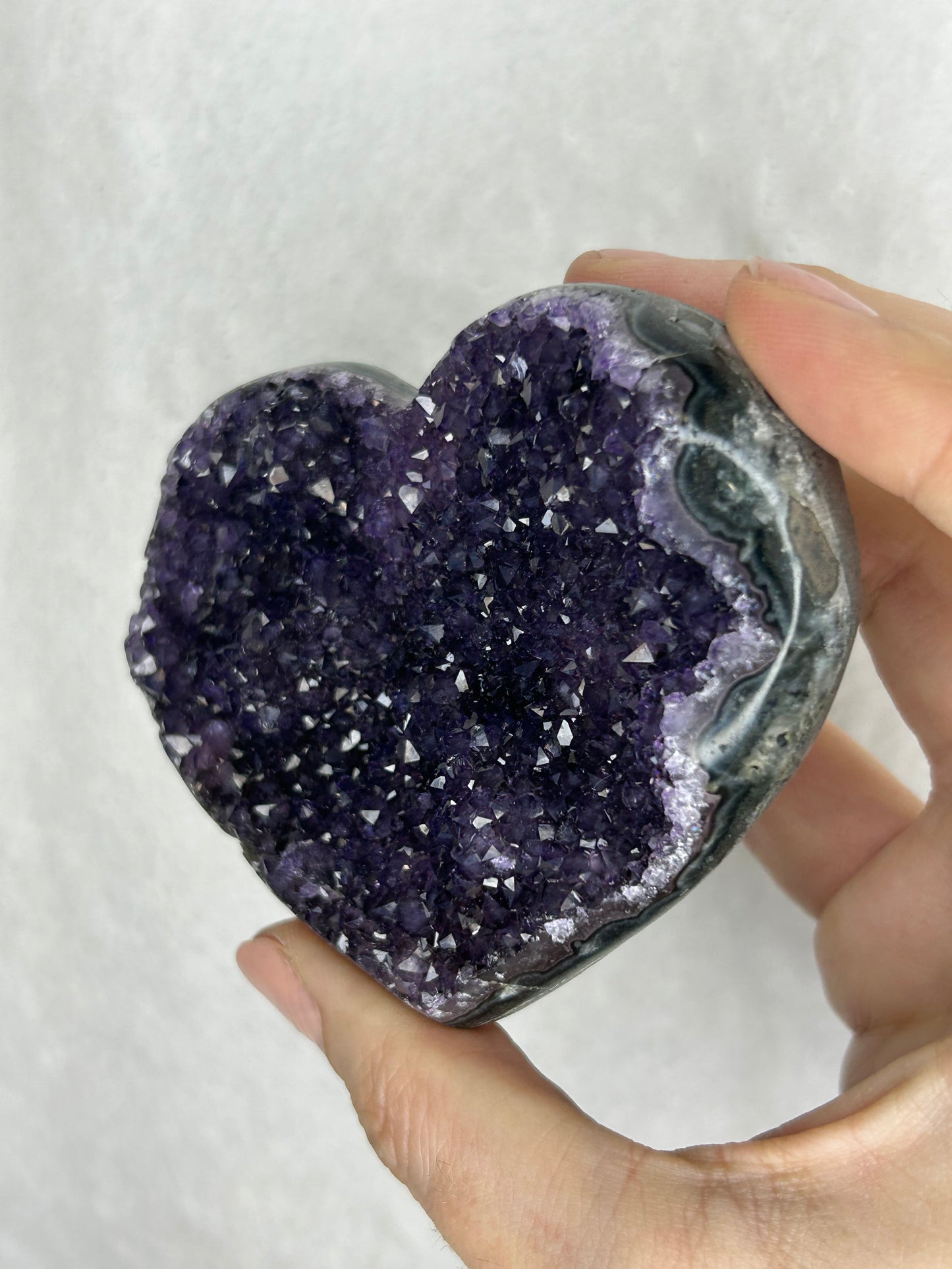 💖💖Uruguayan HQ amethyst cluster heart H