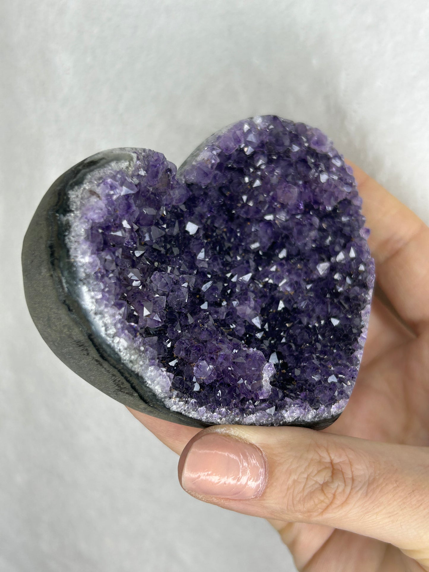 💖💖Uruguayan HQ amethyst cluster heart G
