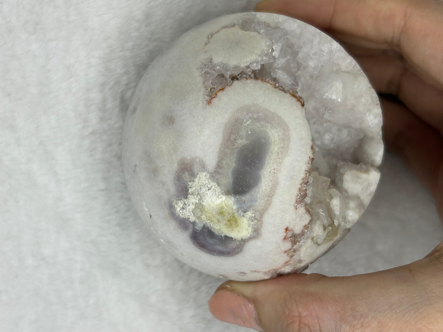 Brazilian pink amethyst sphere