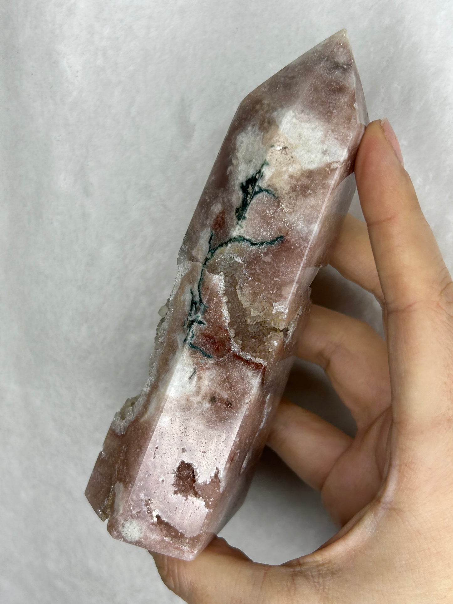 Pink Amethyst tower from Brazil