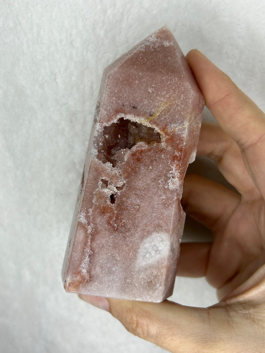 Druzy pink amethyst tower B
