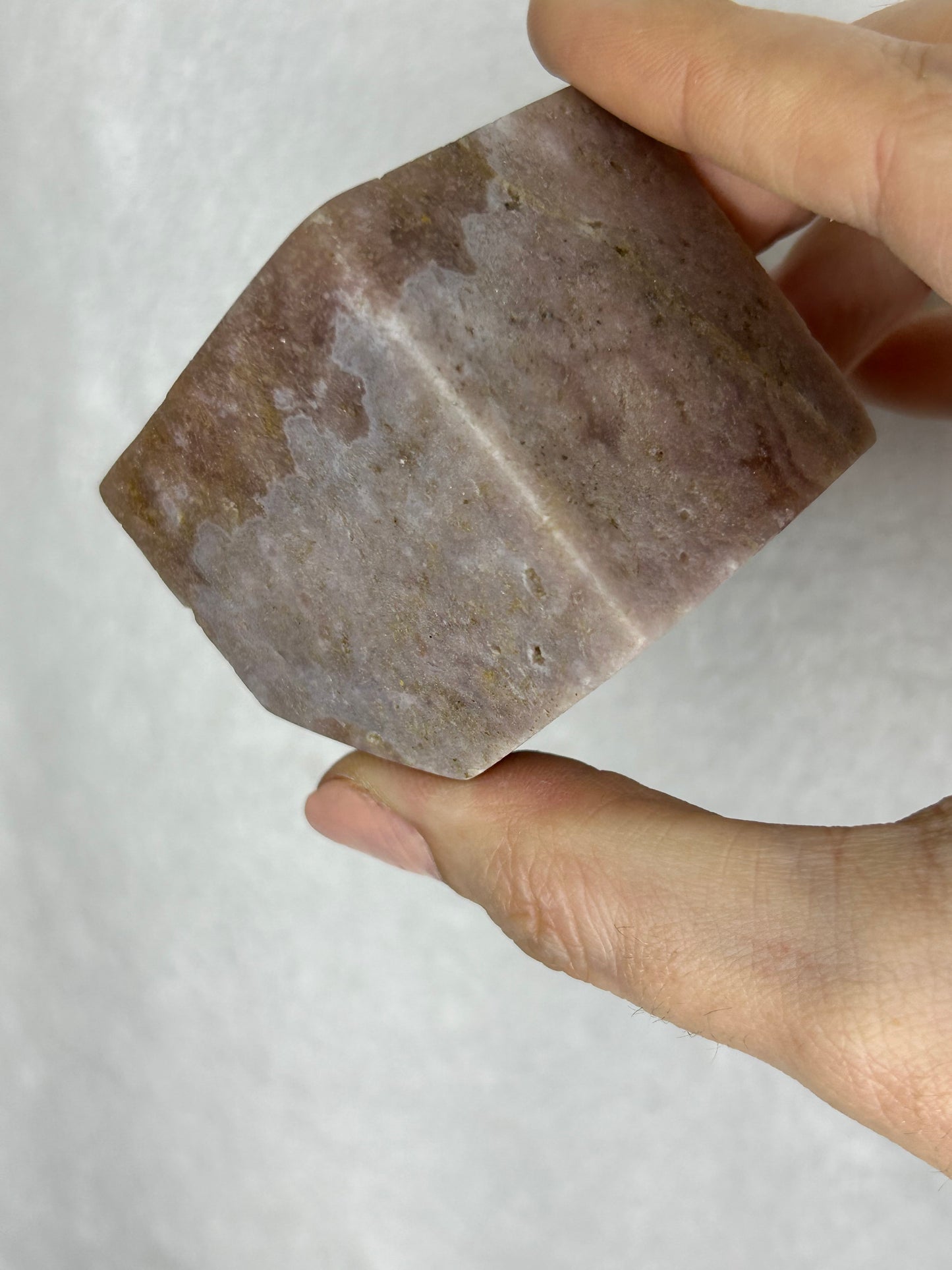Pink Amethyst floating cube A