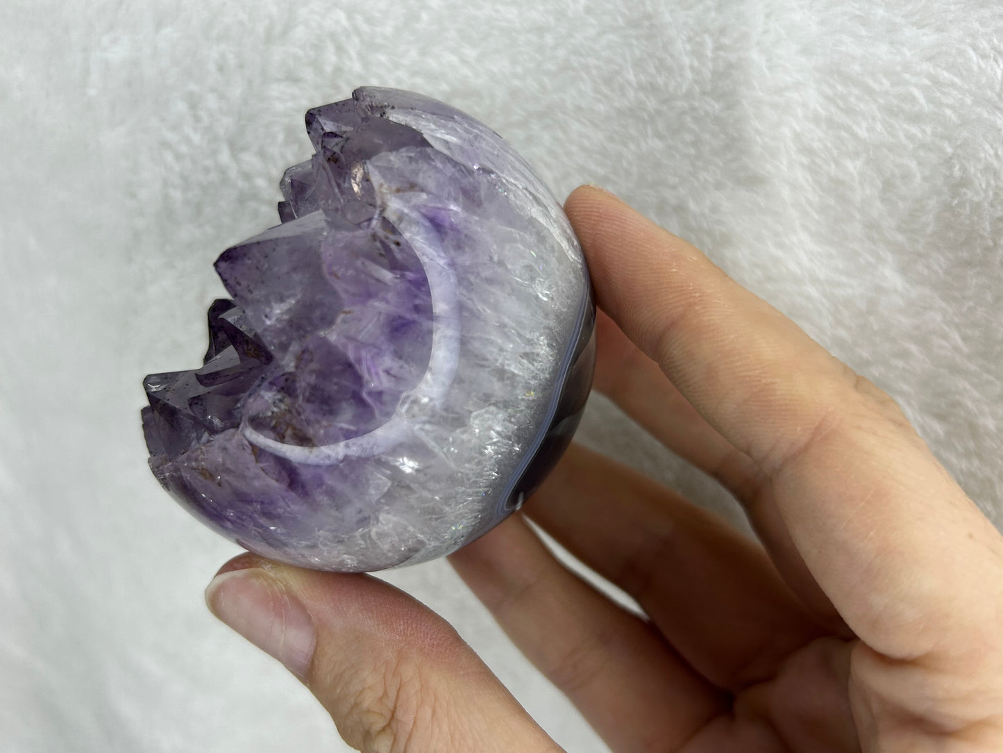 Brazilian Druzy Amethyst Agate Sphere D