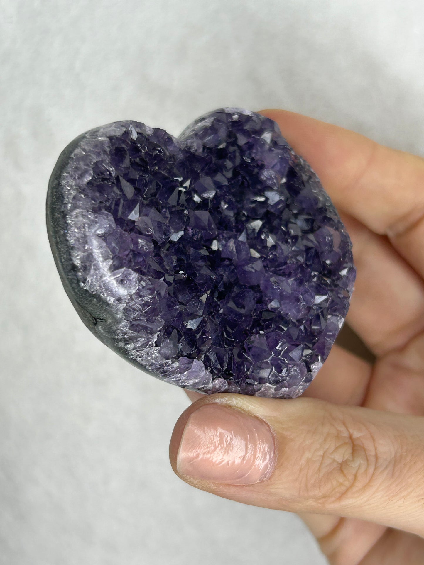 💖💖Uruguayan HQ amethyst cluster heart O