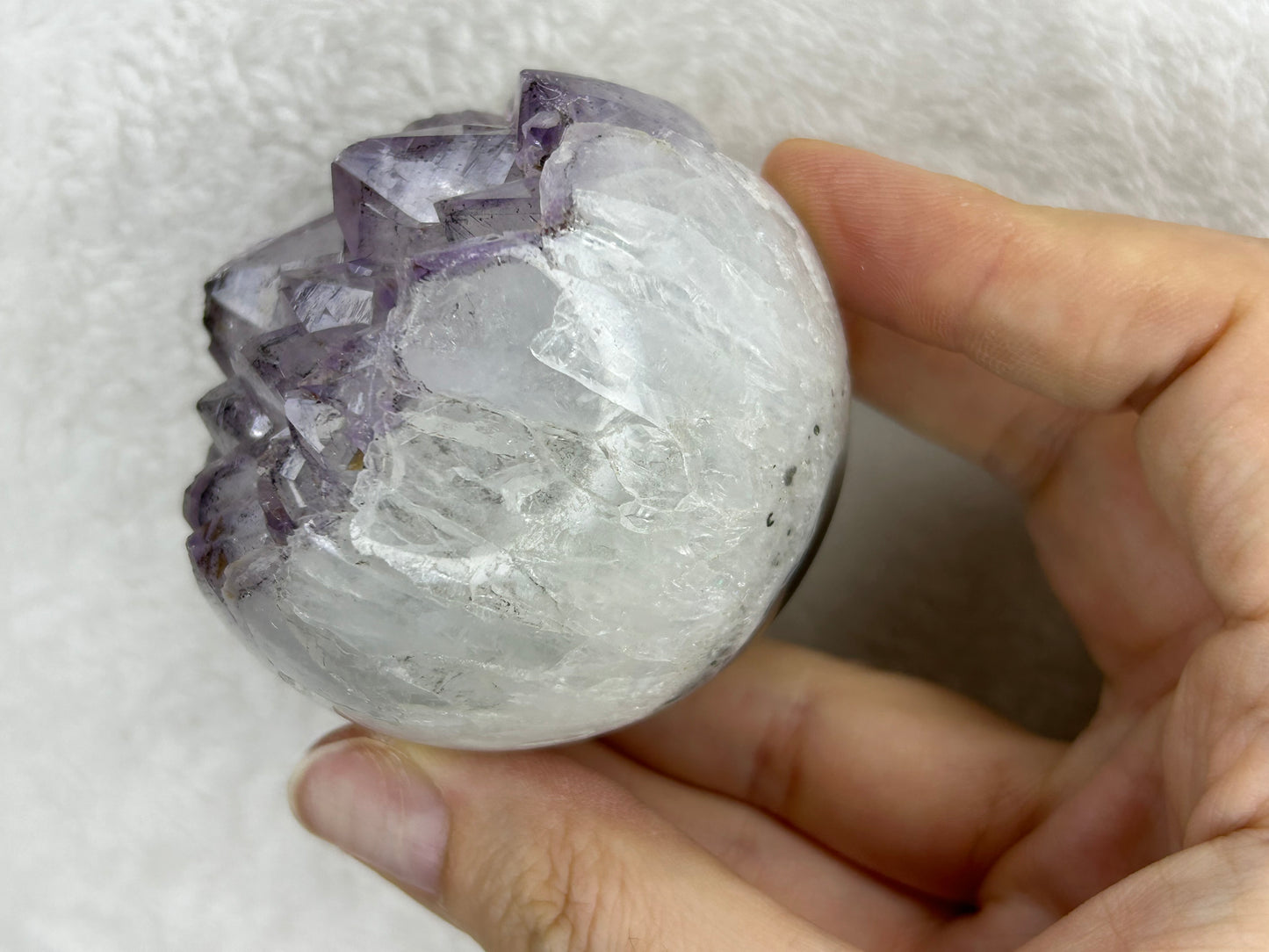 Brazilian Druzy Amethyst Agate Sphere F