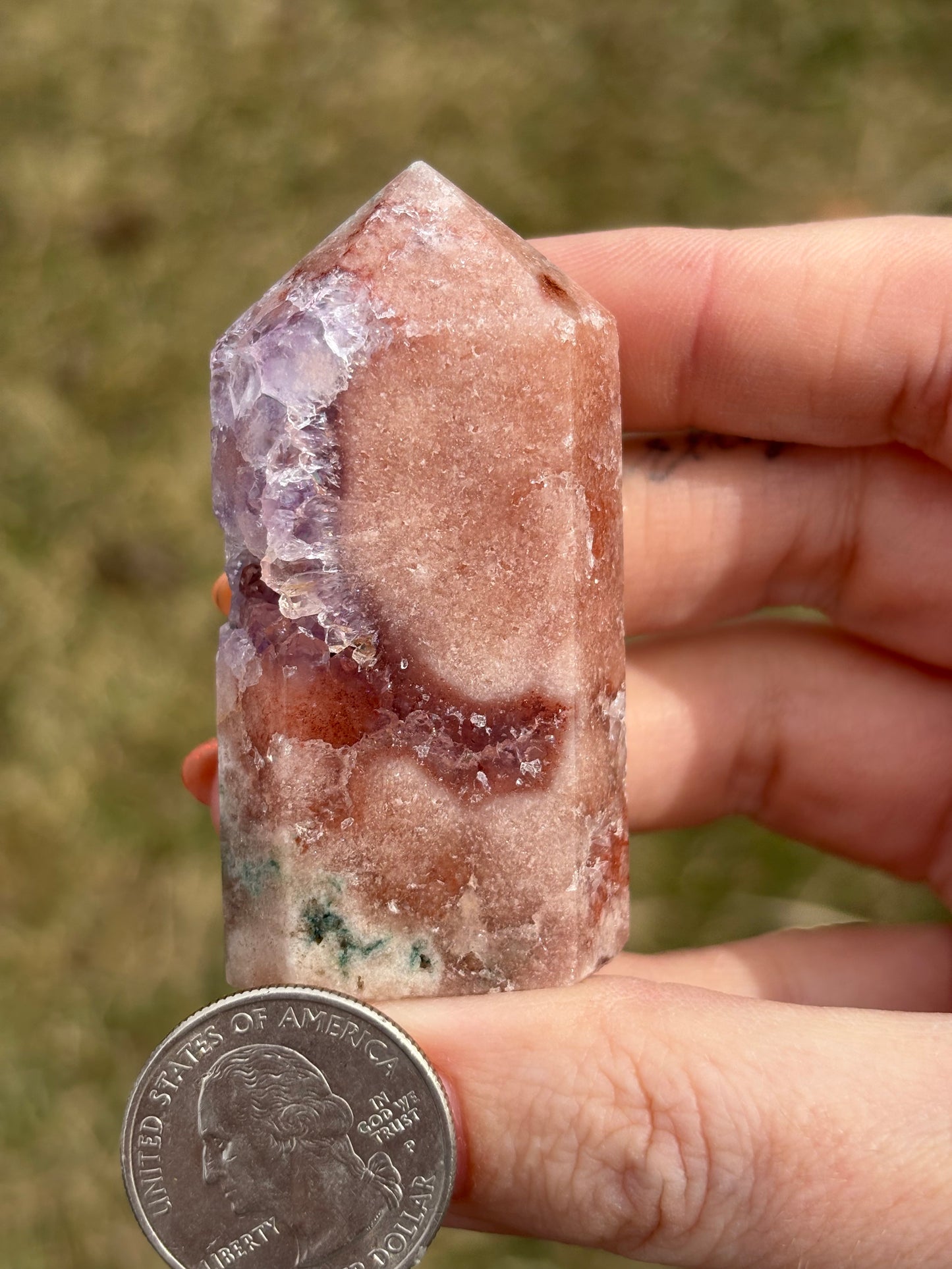 Druzy Pink Amethyst Tower K