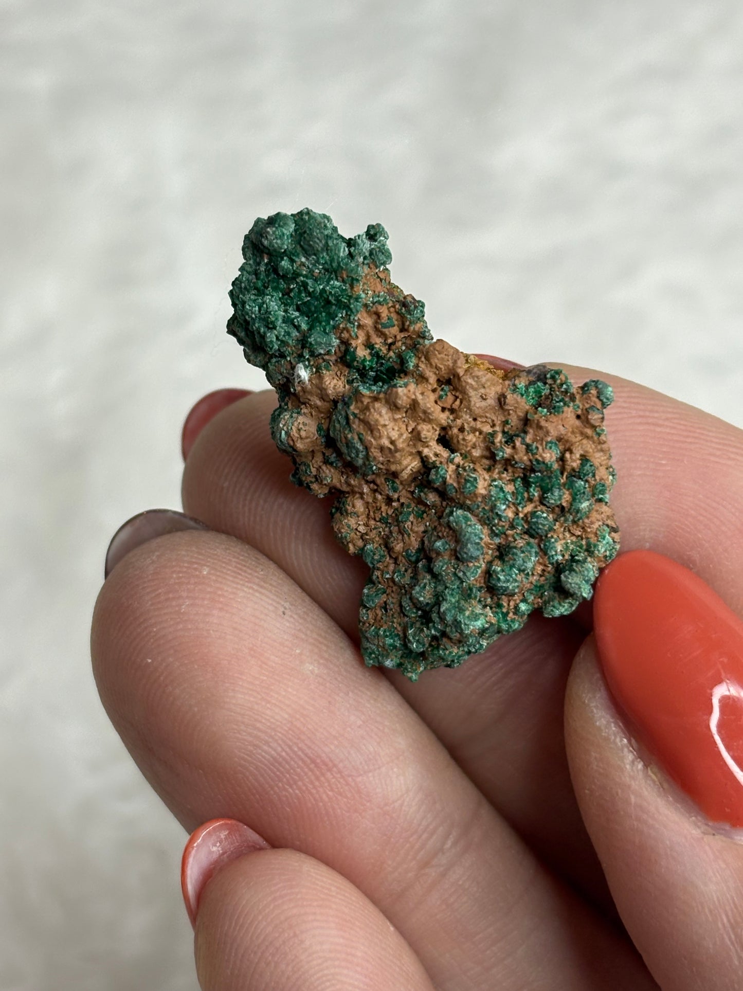 Malachite on barite