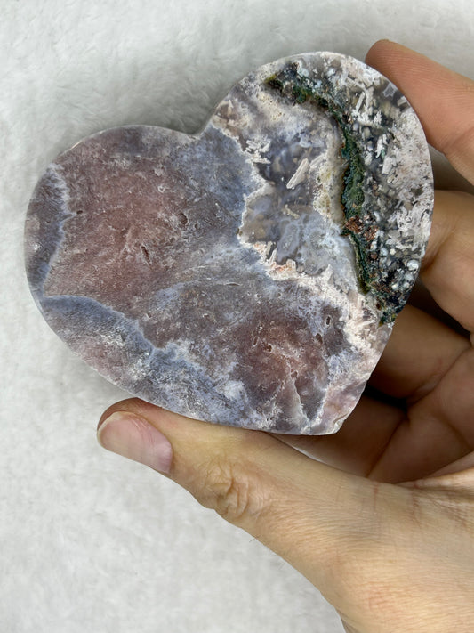 Moody Pink Amethyst Heart B