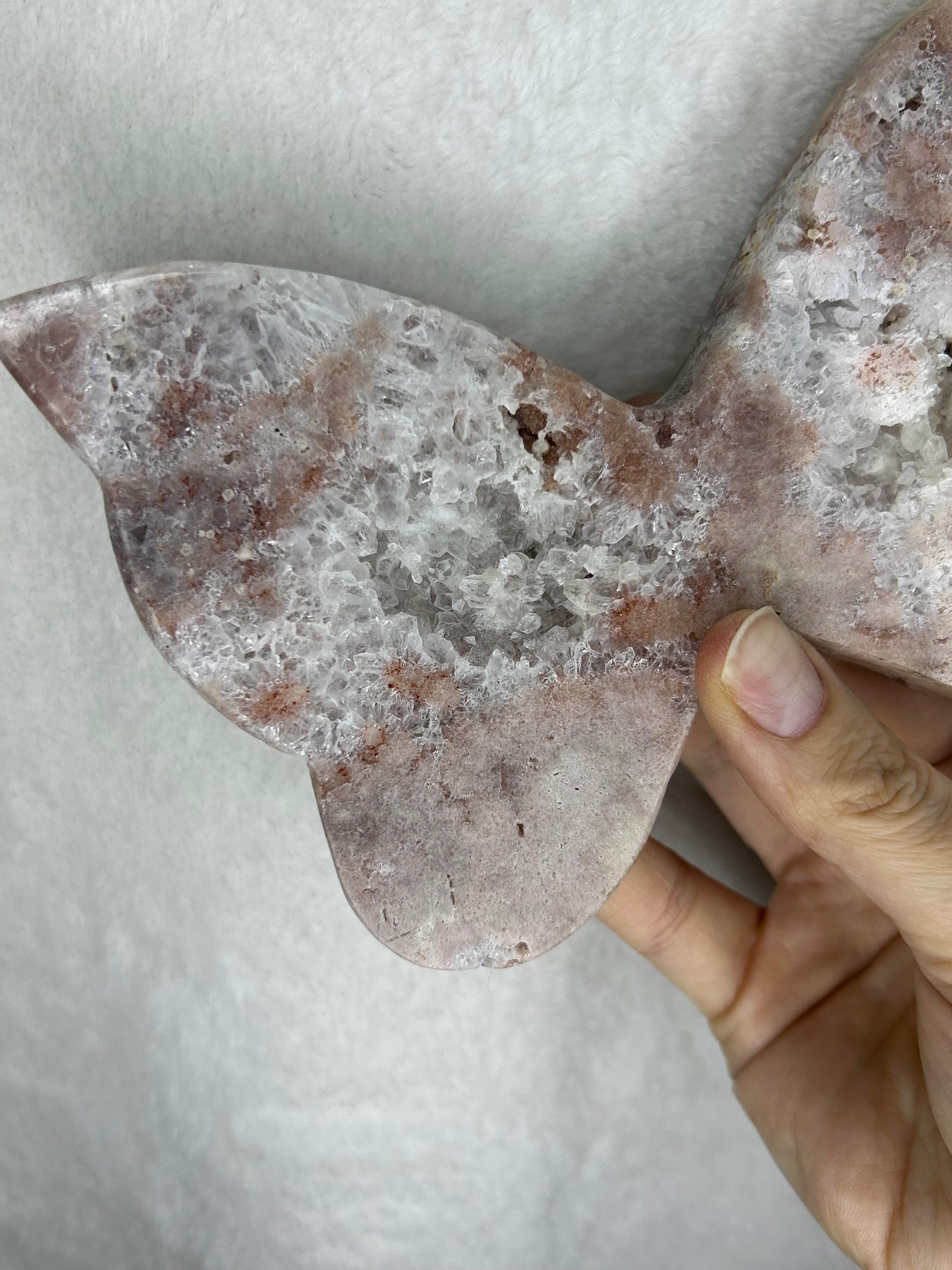 Pink Amethyst Butterfly on stand