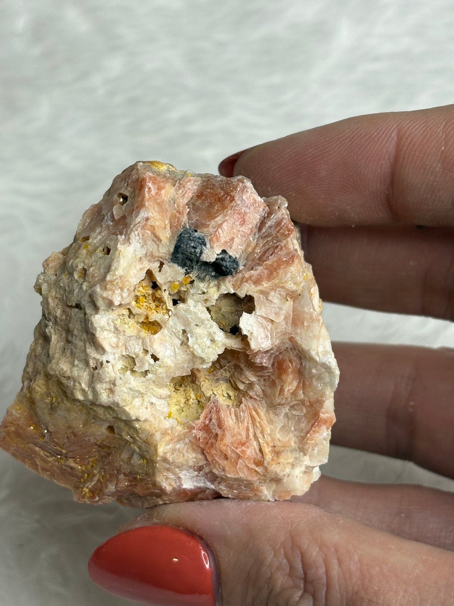 Pink barite w/ cave