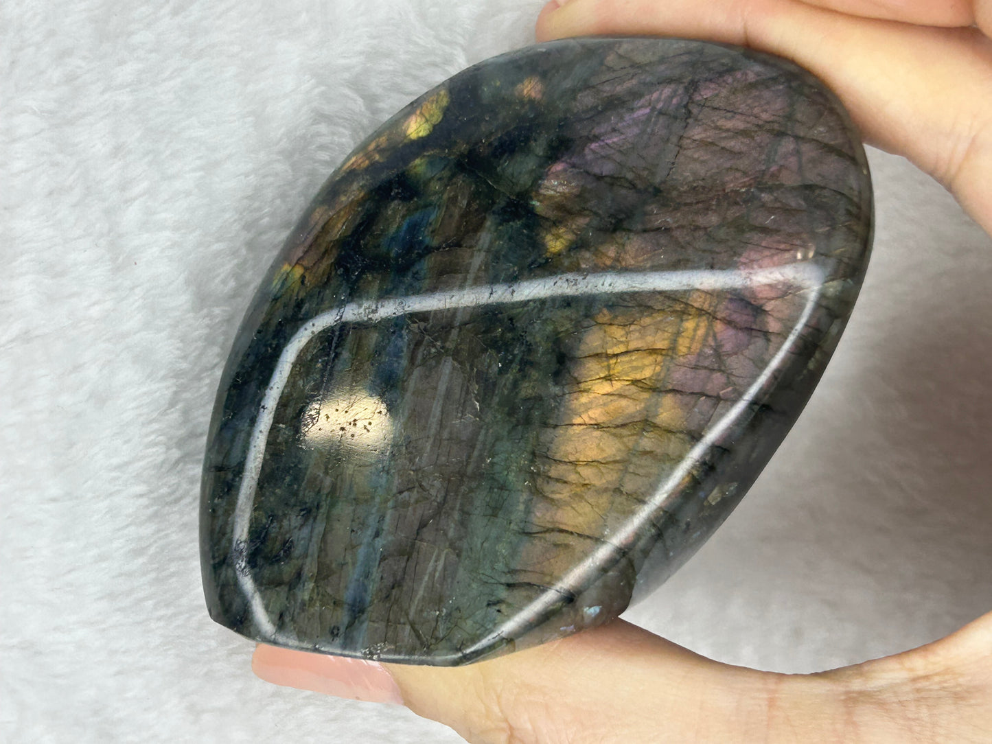 Rainbow/Sunset flash labradorite freeform C