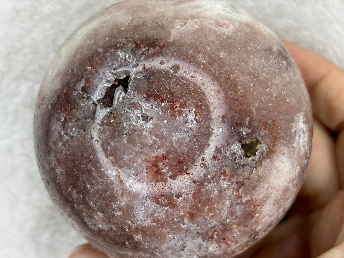 XL Brazilian Druzy Pink Amethyst Sphere