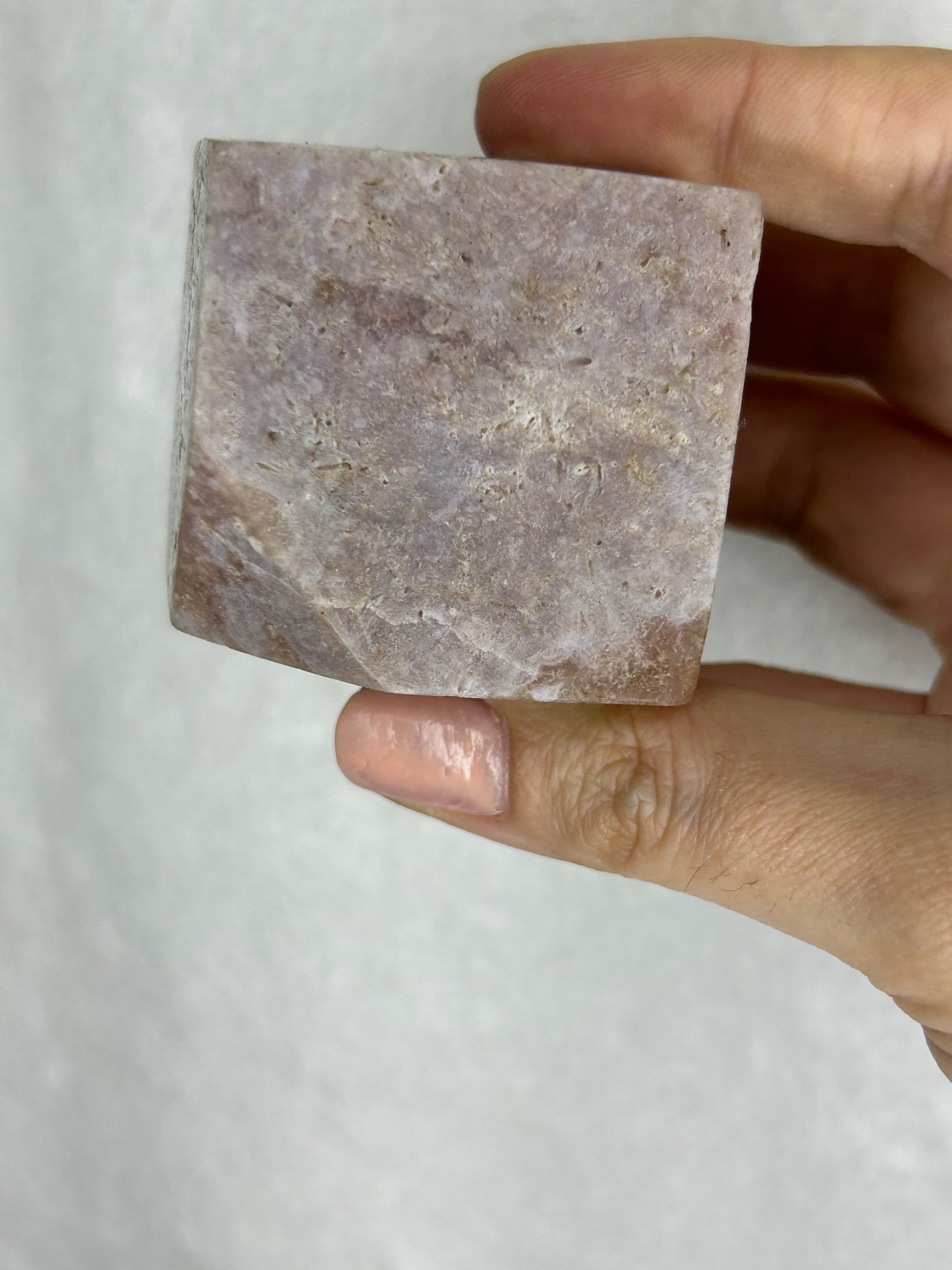 Pink Amethyst floating cube A