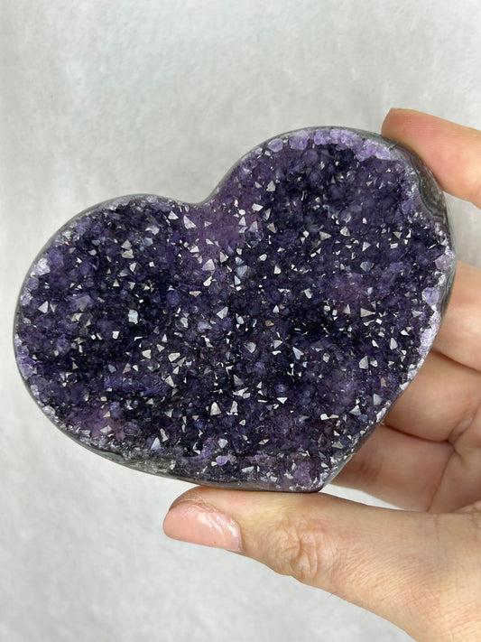 💖💖Uruguayan HQ amethyst cluster heart H