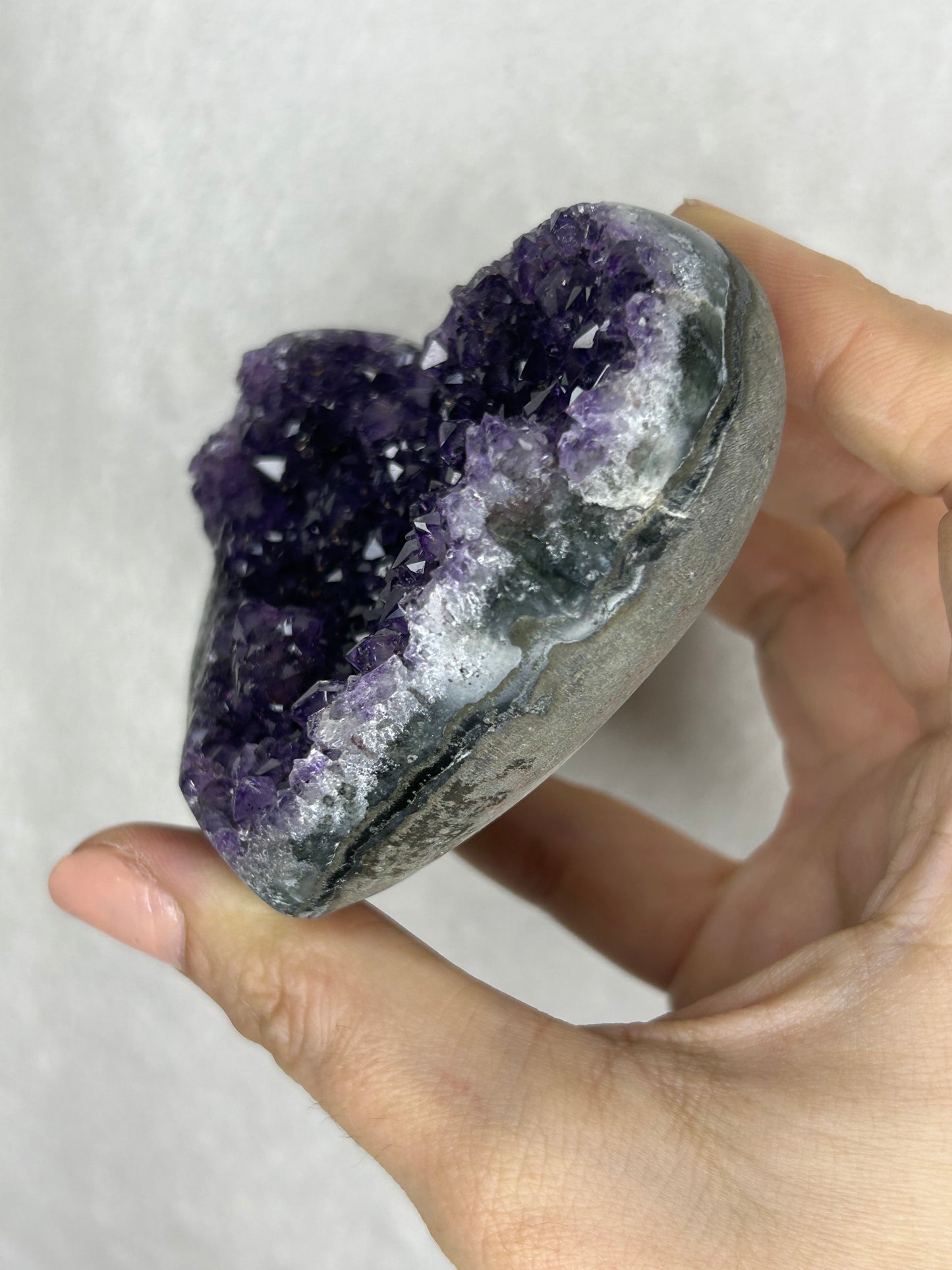 💖💖 Uruguayan HQ amethyst cluster heart I