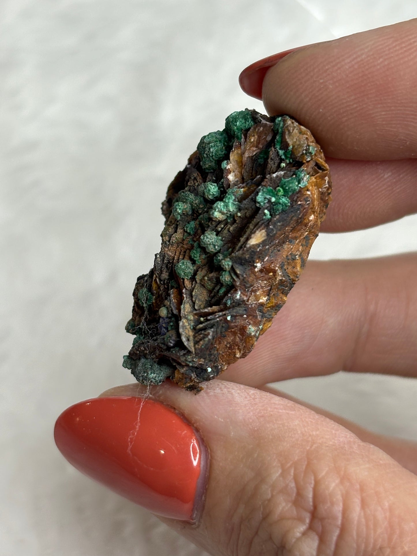 Malachite & azurite on barite