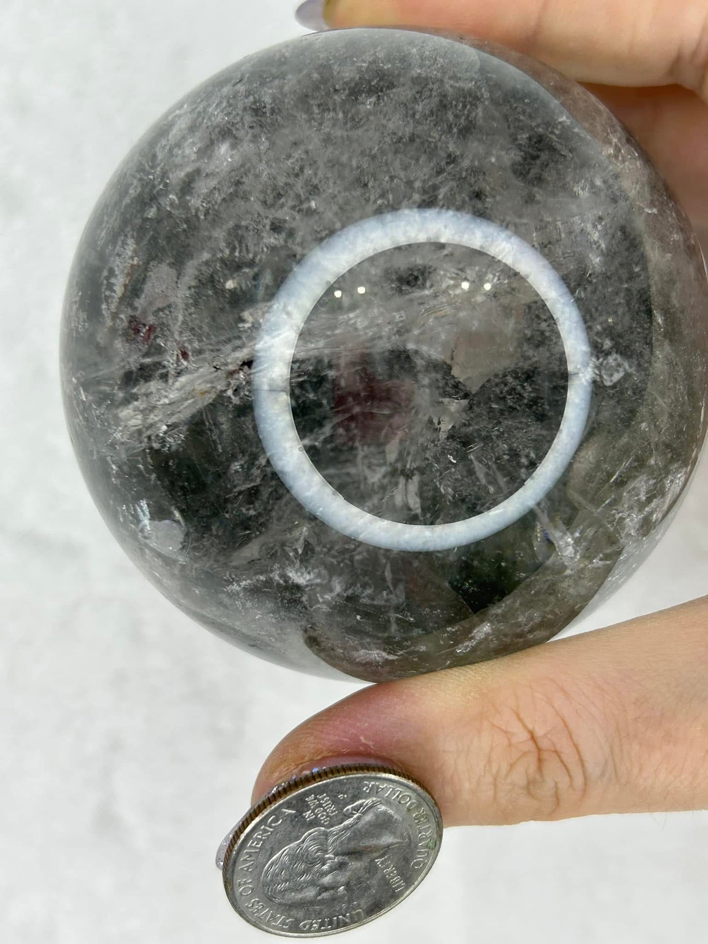 HQ Garden Quartz Sphere w/ Rainbows 🌈