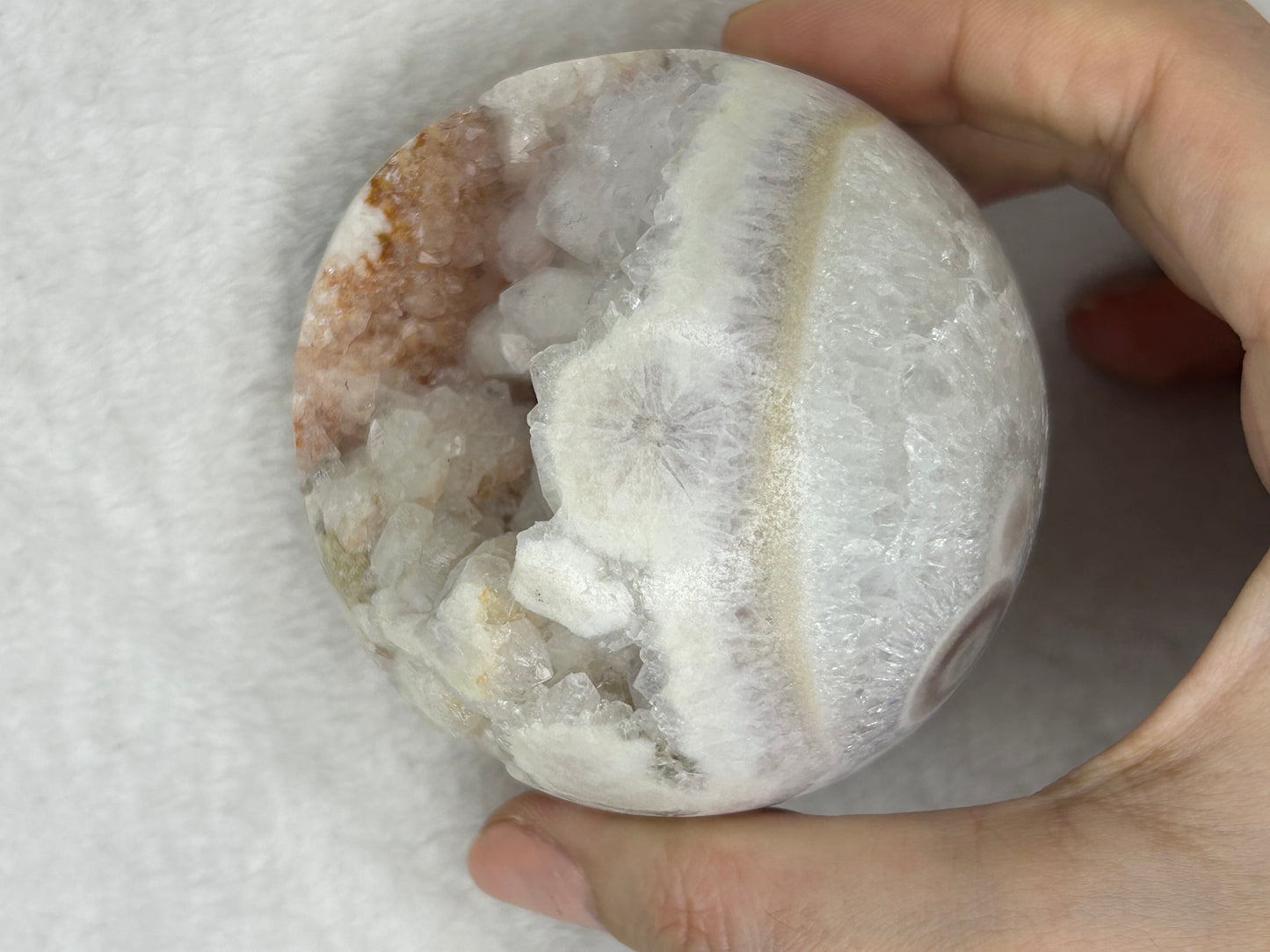 Brazilian pink amethyst sphere