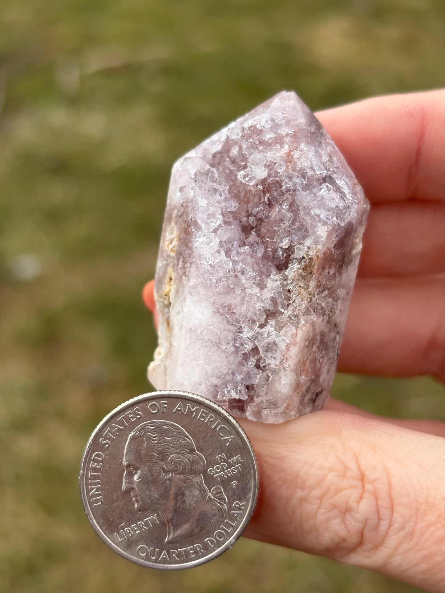 Druzy Pink Amethyst Tower AF