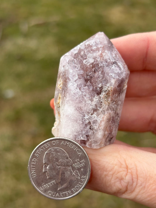 Druzy Pink Amethyst Tower AF