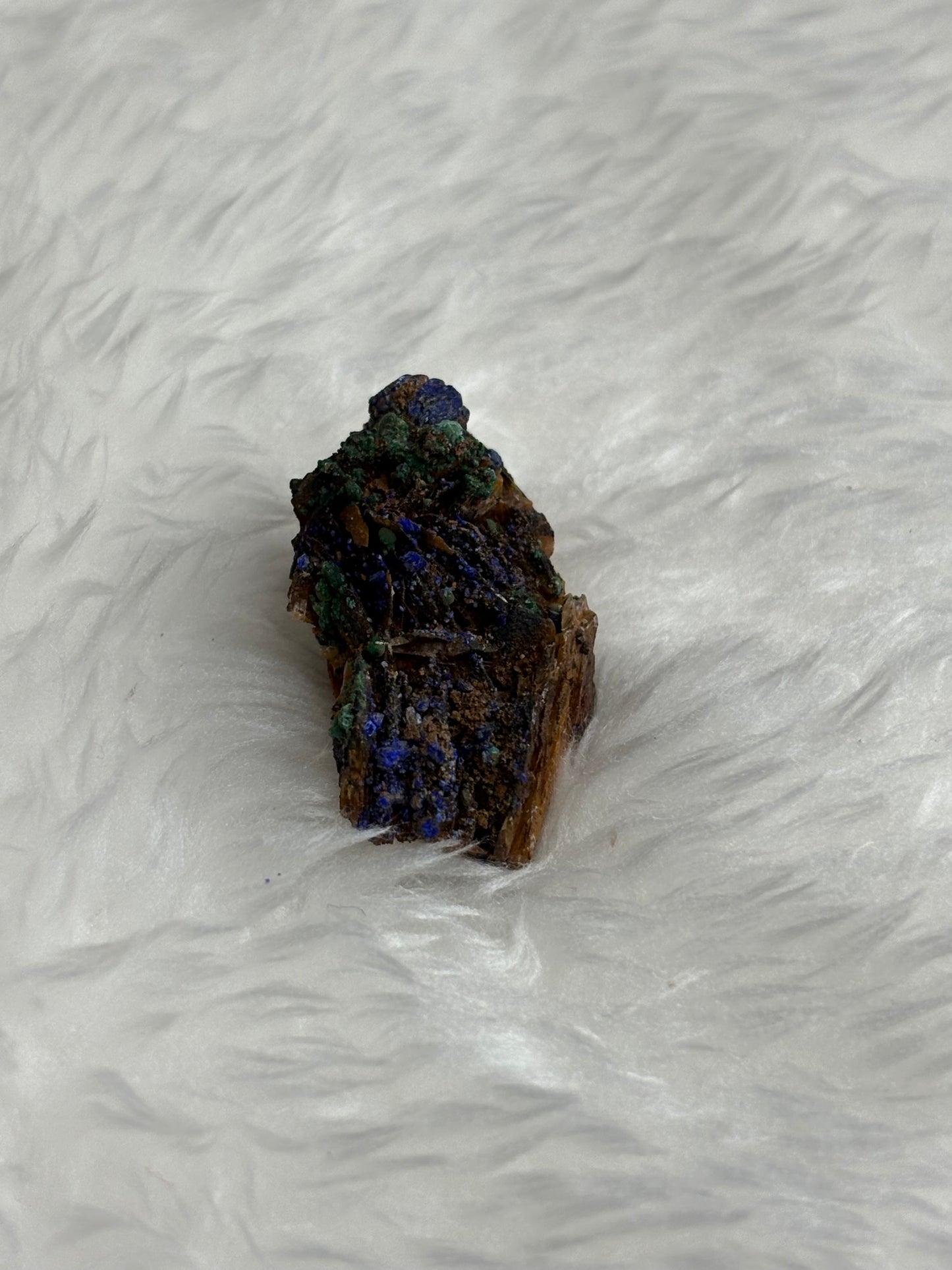 Malachite & azurite on barite