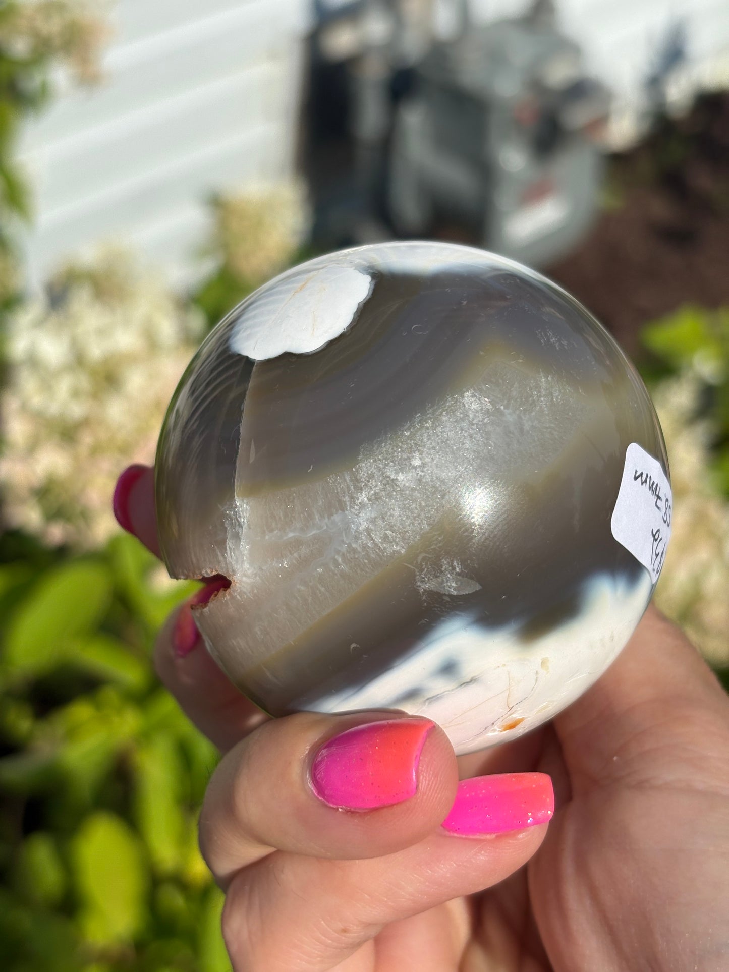 Druzy orca Agate sphere