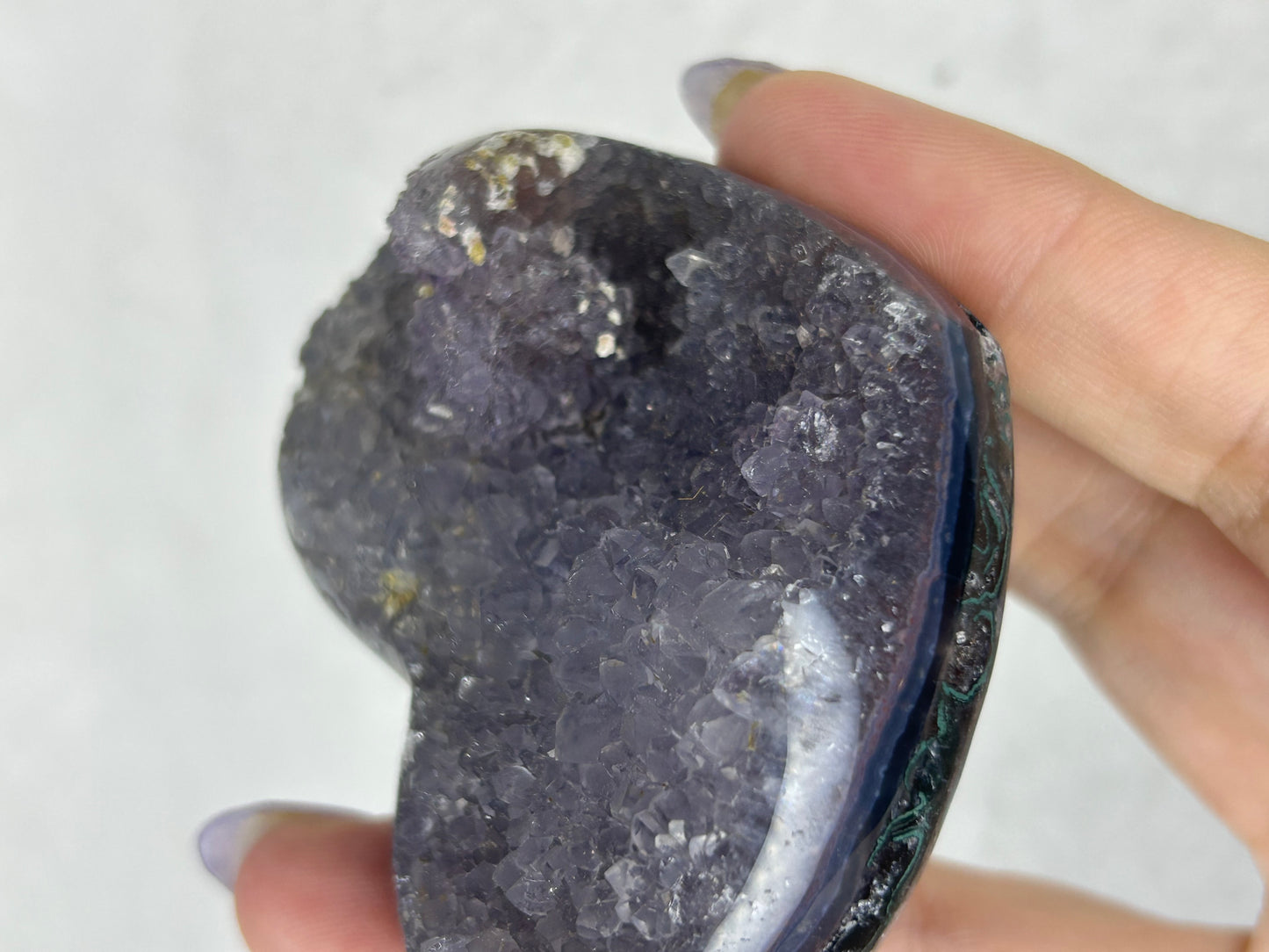 💖💖Deep purple galaxy amethyst heart