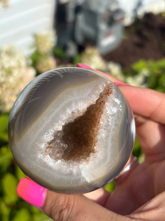 Druzy orca Agate sphere