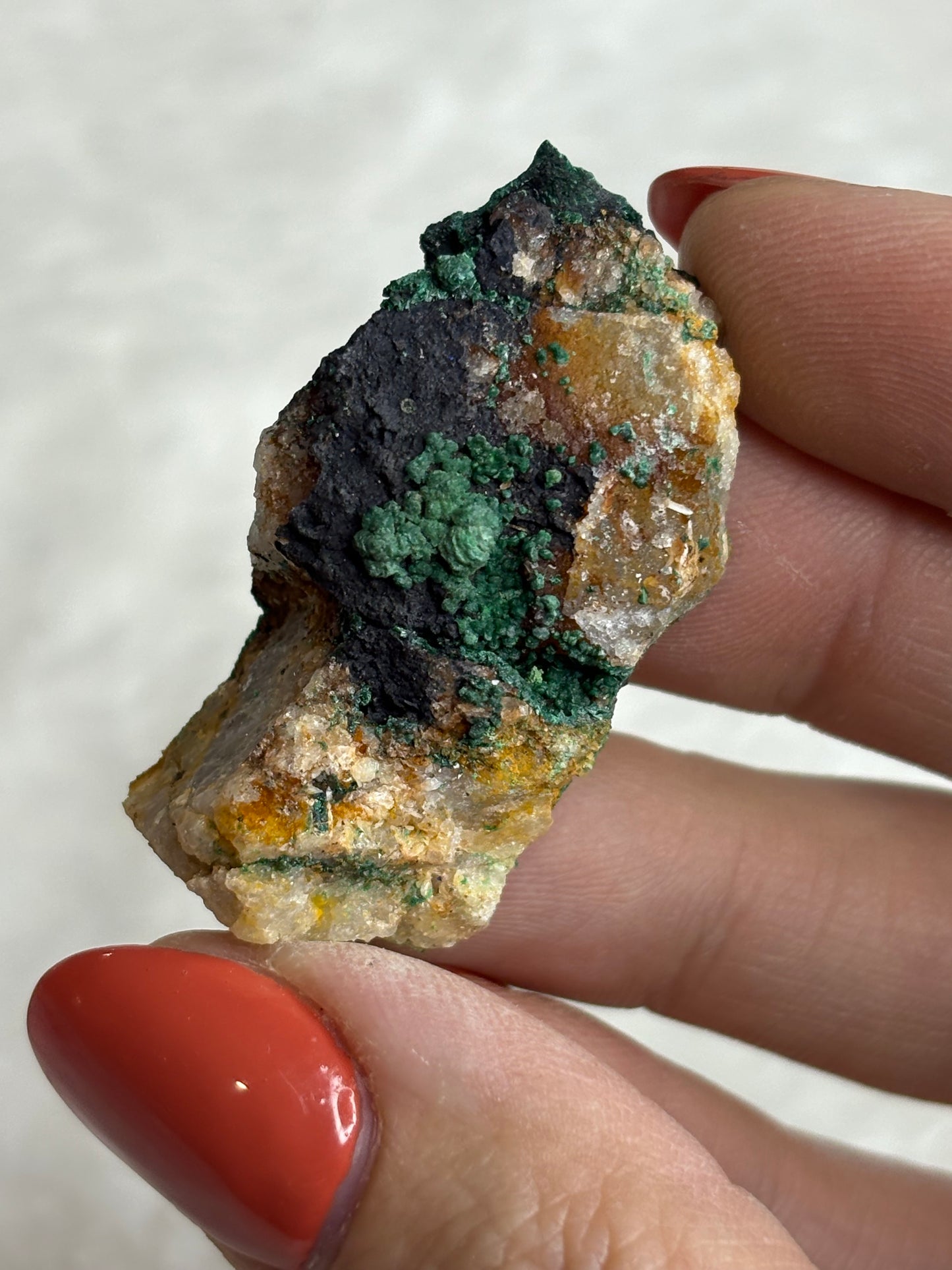 Malachite & azurite on barite