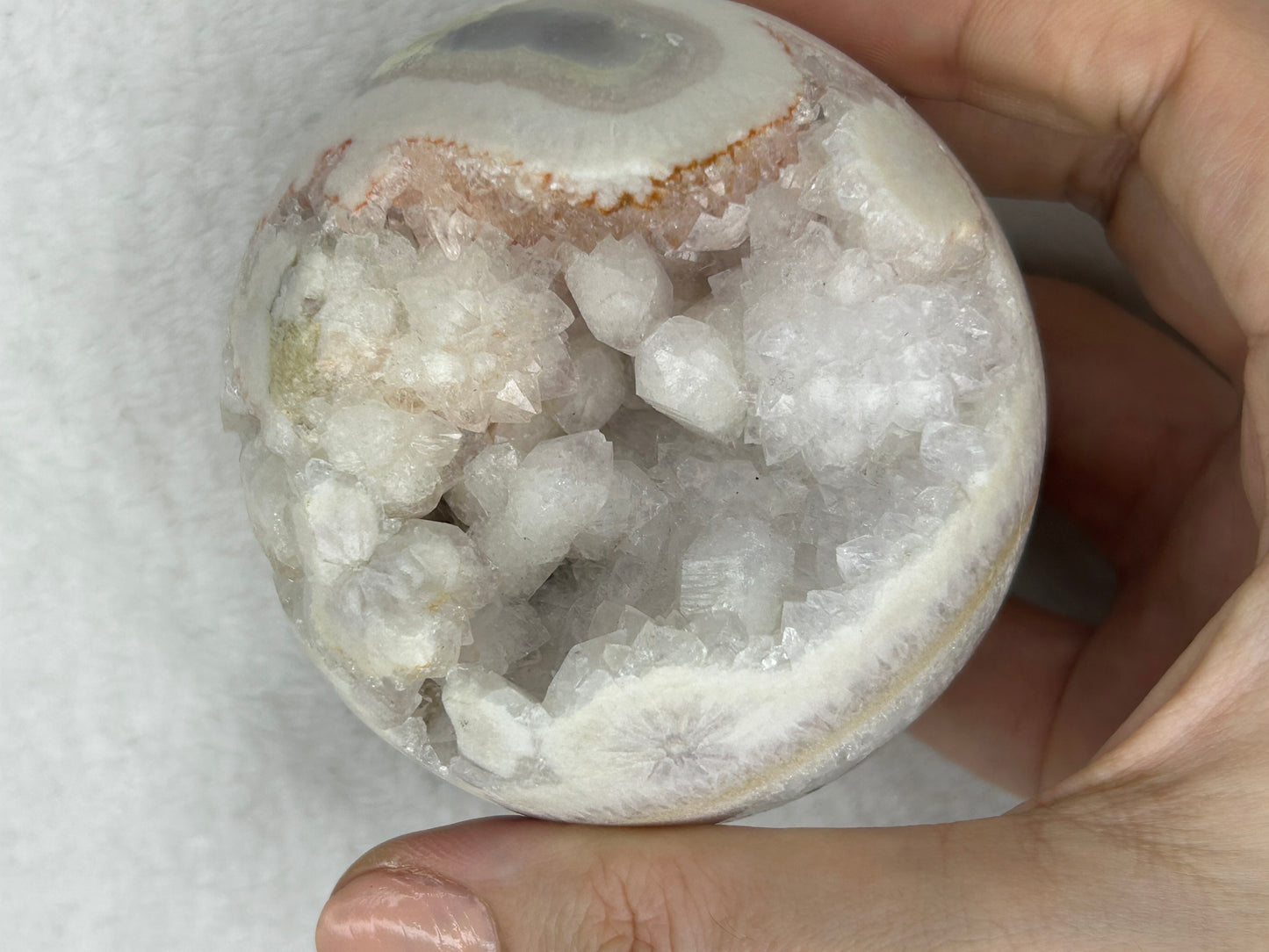 Brazilian pink amethyst sphere