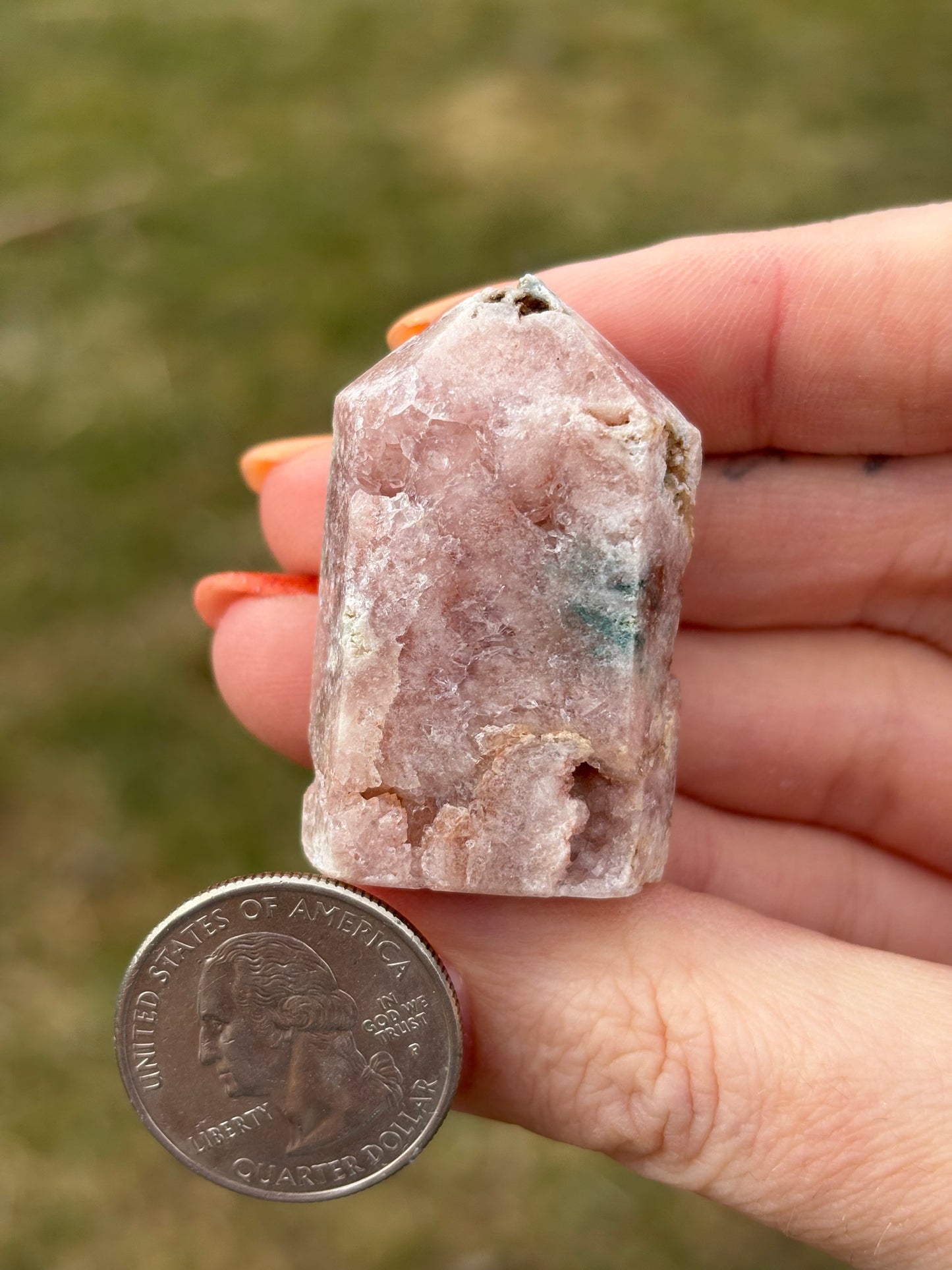 Druzy Pink Amethyst Tower AP