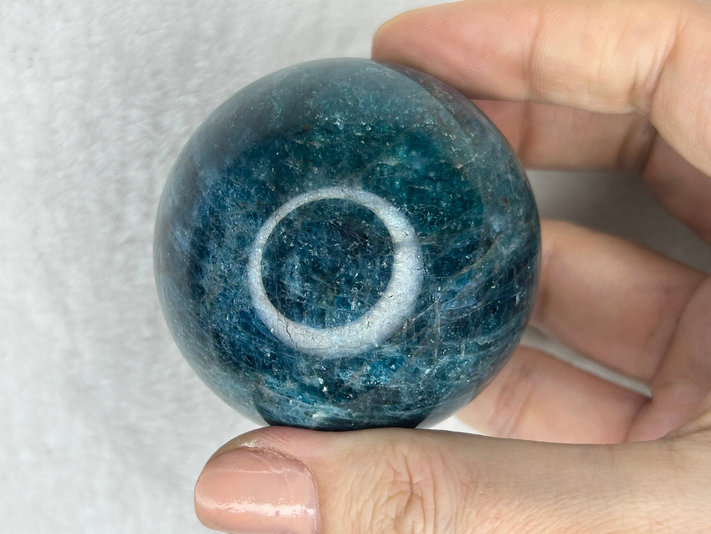 Flashy Blue Apatite Sphere