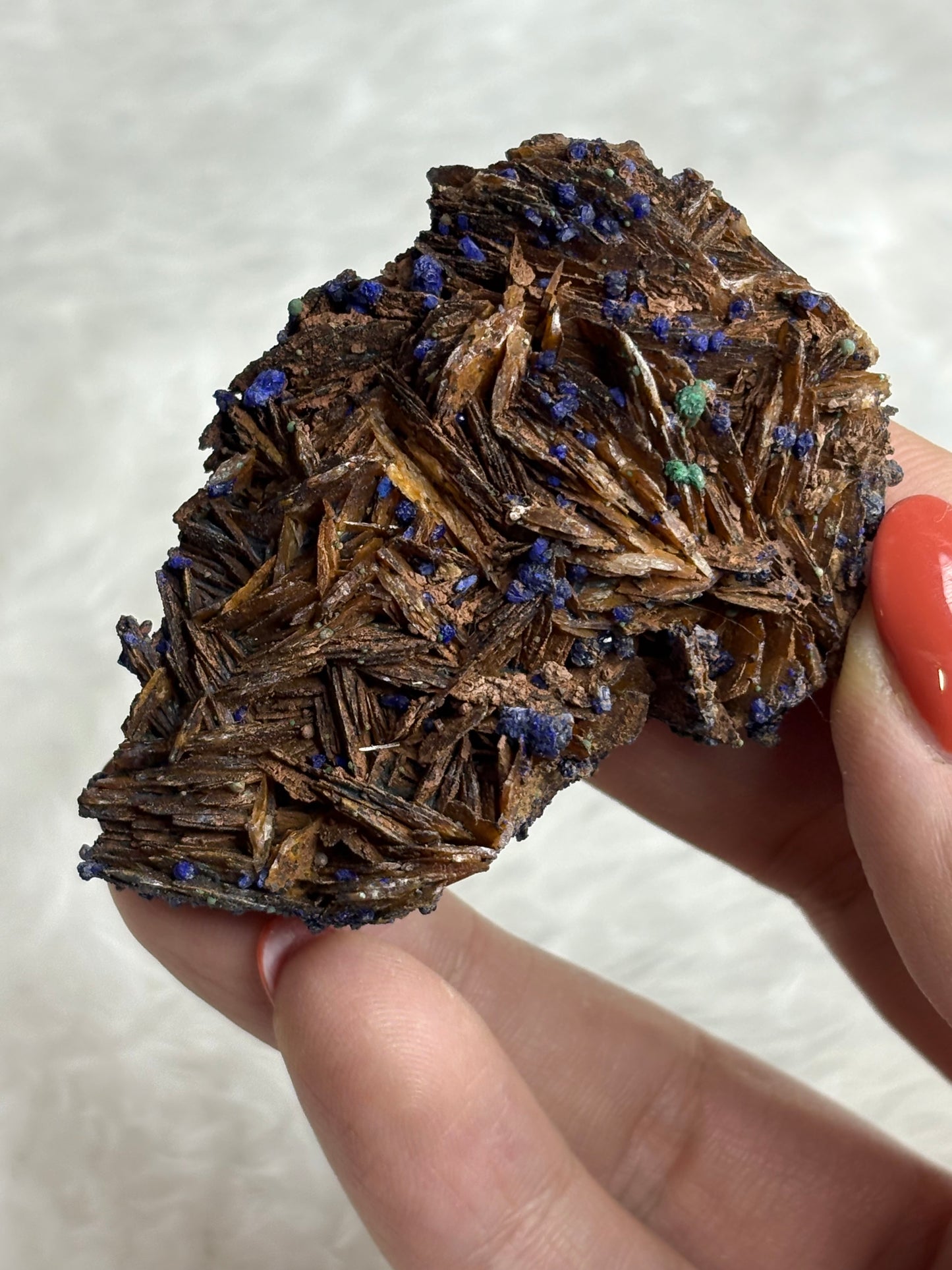 Malachite/Azurite on barite