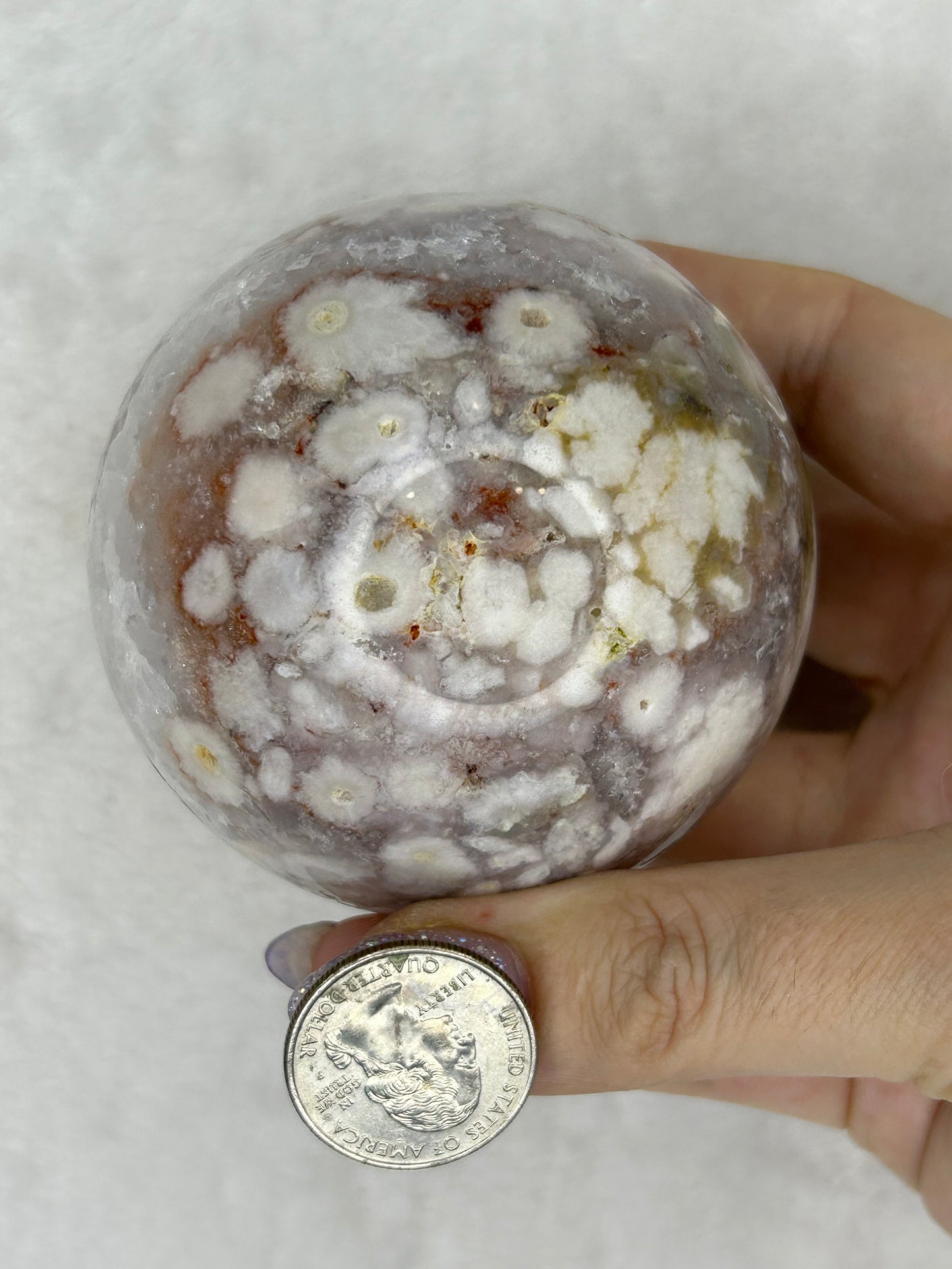 Colorful Flower Agate sphere