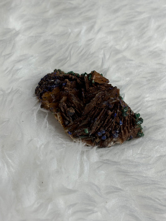 Malachite & azurite on barite