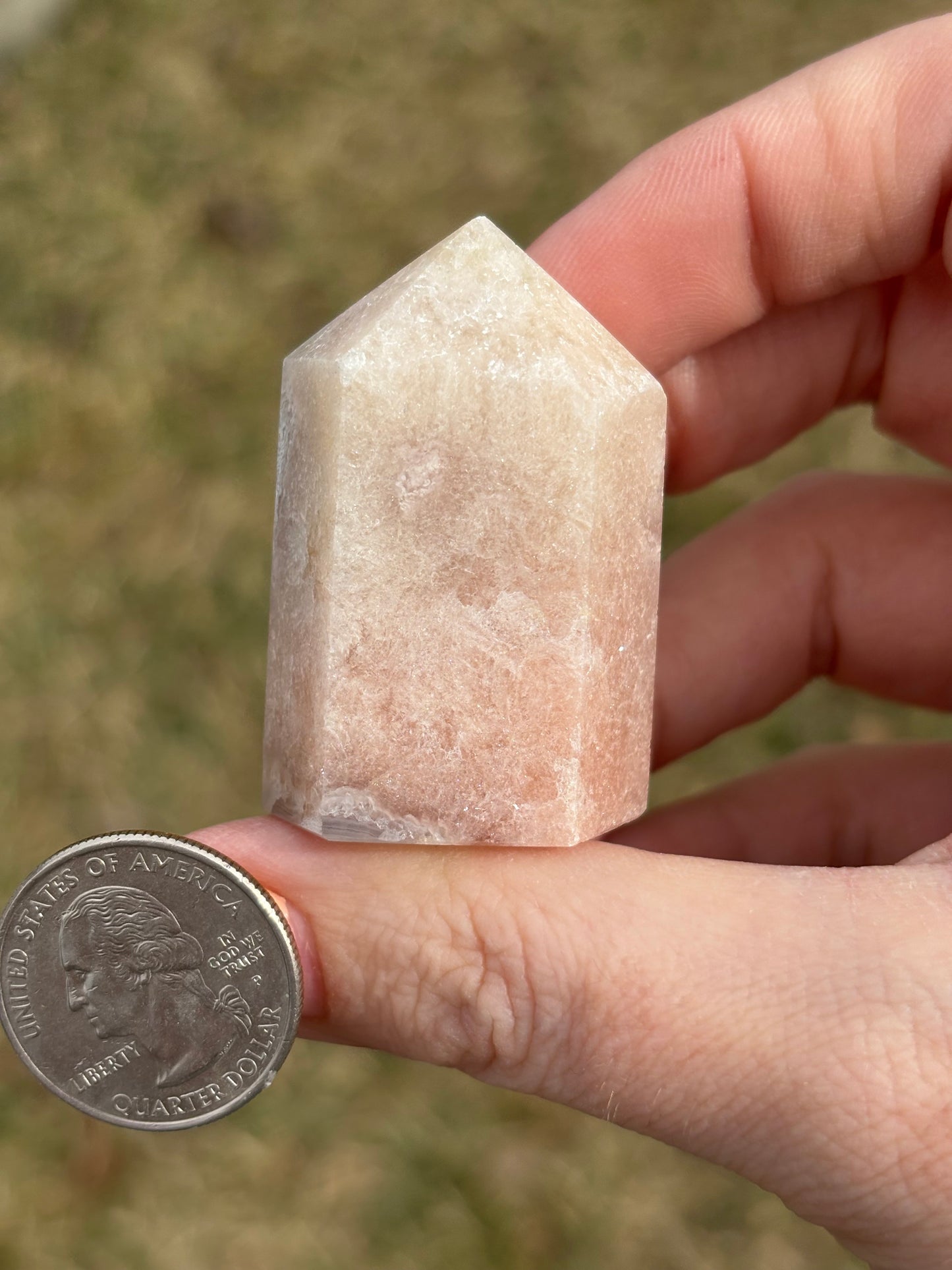 Druzy Pink Amethyst Tower Y