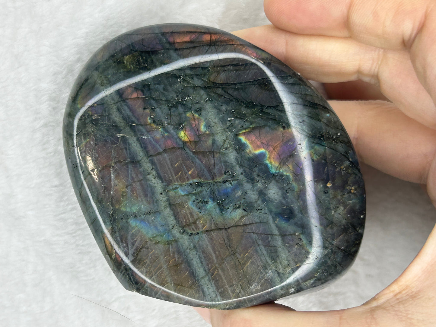 Rainbow flash labradorite freeform D