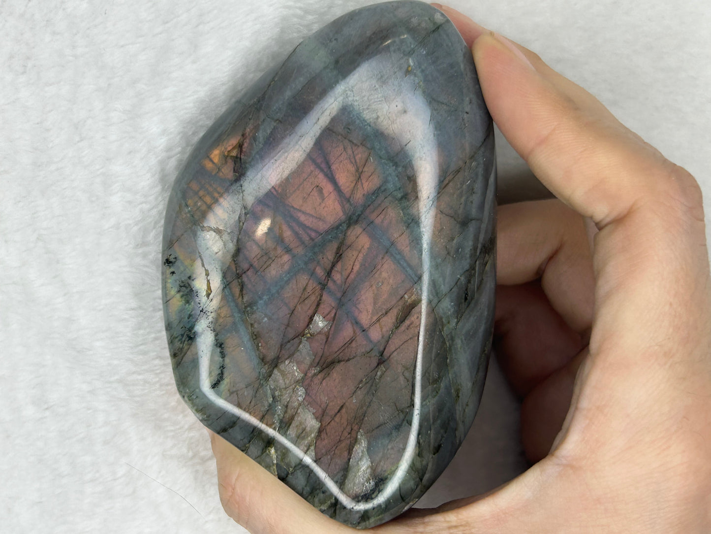 Rainbow/sunset flash labradorite freeform E