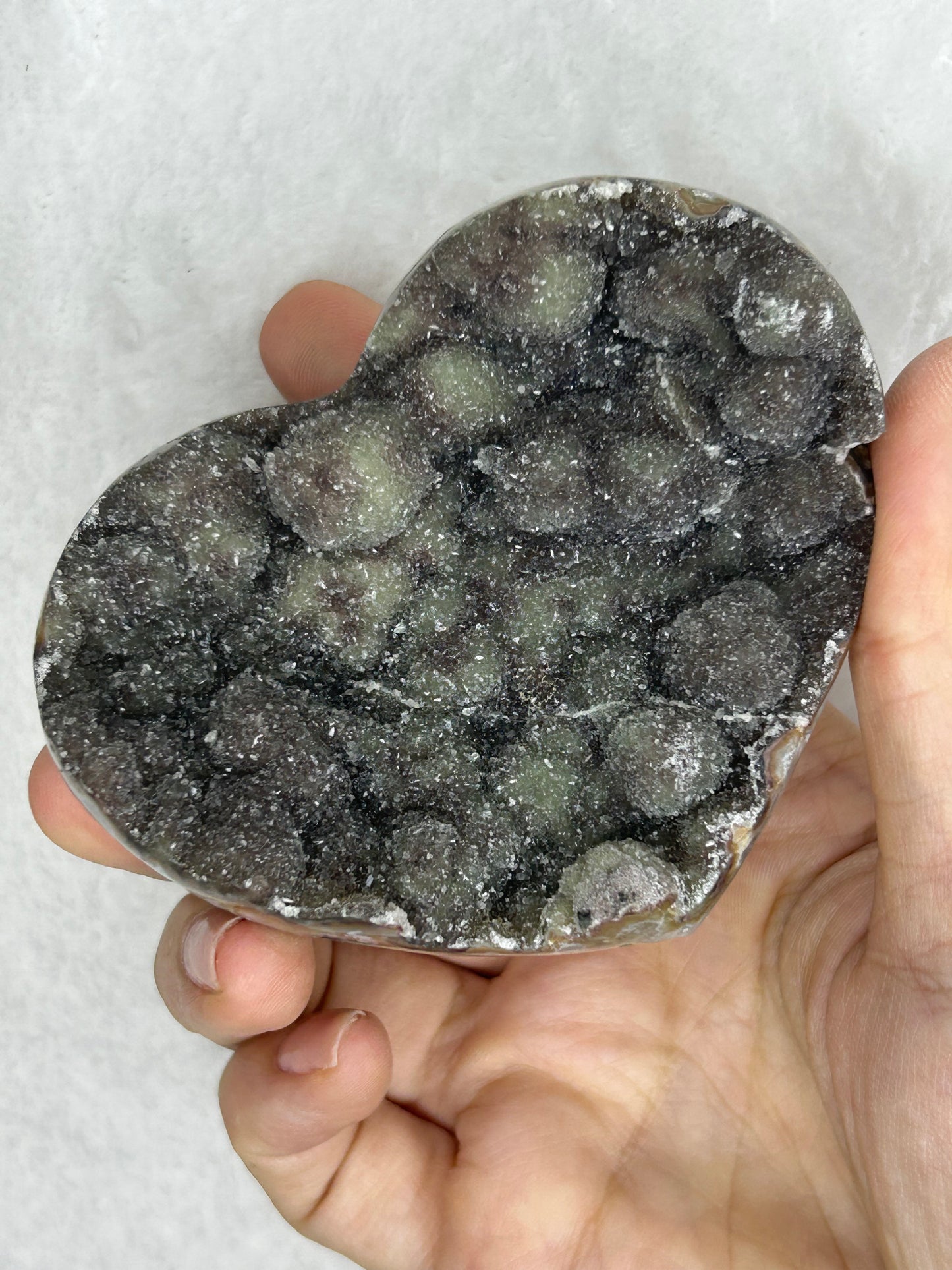 💖💖Uruguayan HQ amethyst cluster heart K
