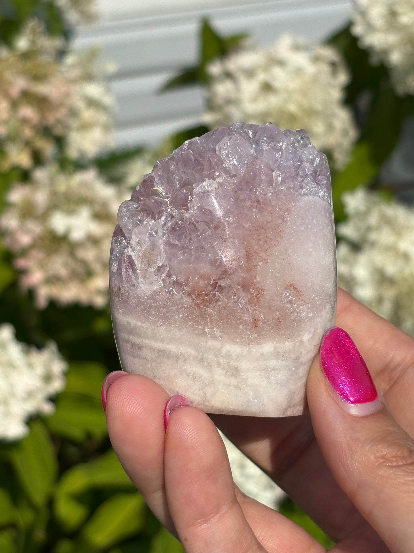 Double sided Pink amethyst Freefrom