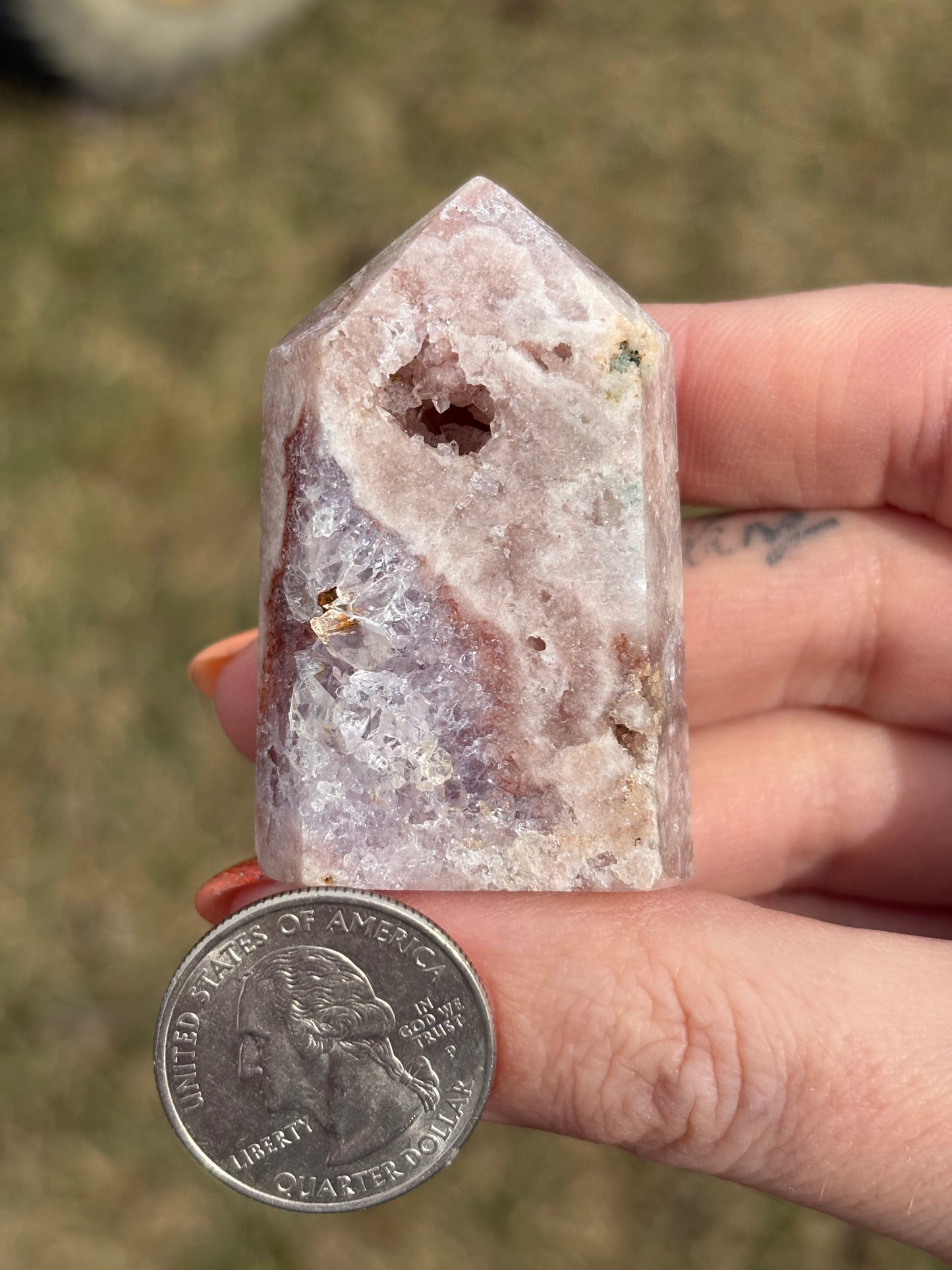 Druzy Pink Amethyst Tower V