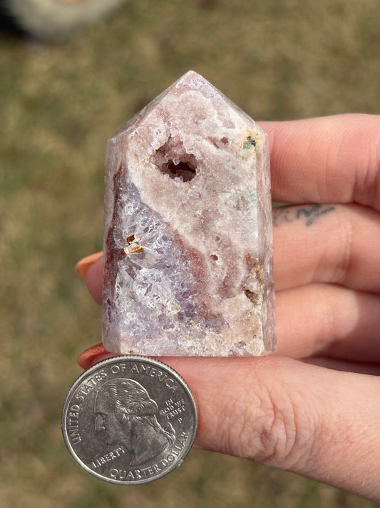 Druzy Pink Amethyst Tower V