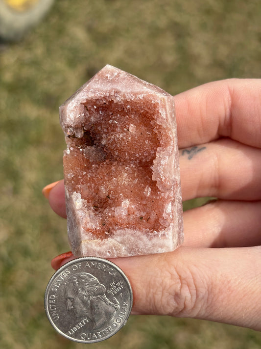Druzy Pink Amethyst Tower N