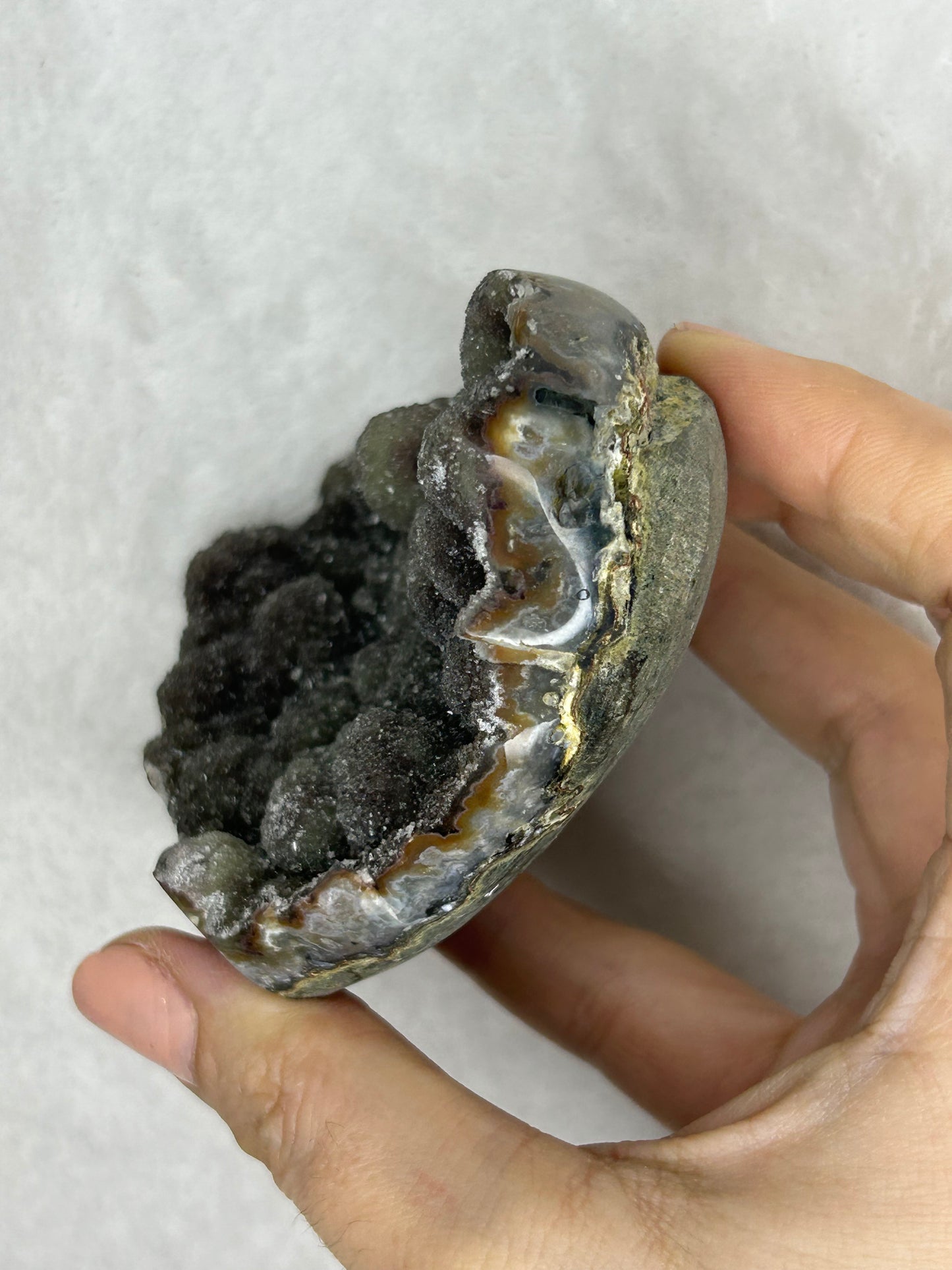 💖💖Uruguayan HQ amethyst cluster heart K