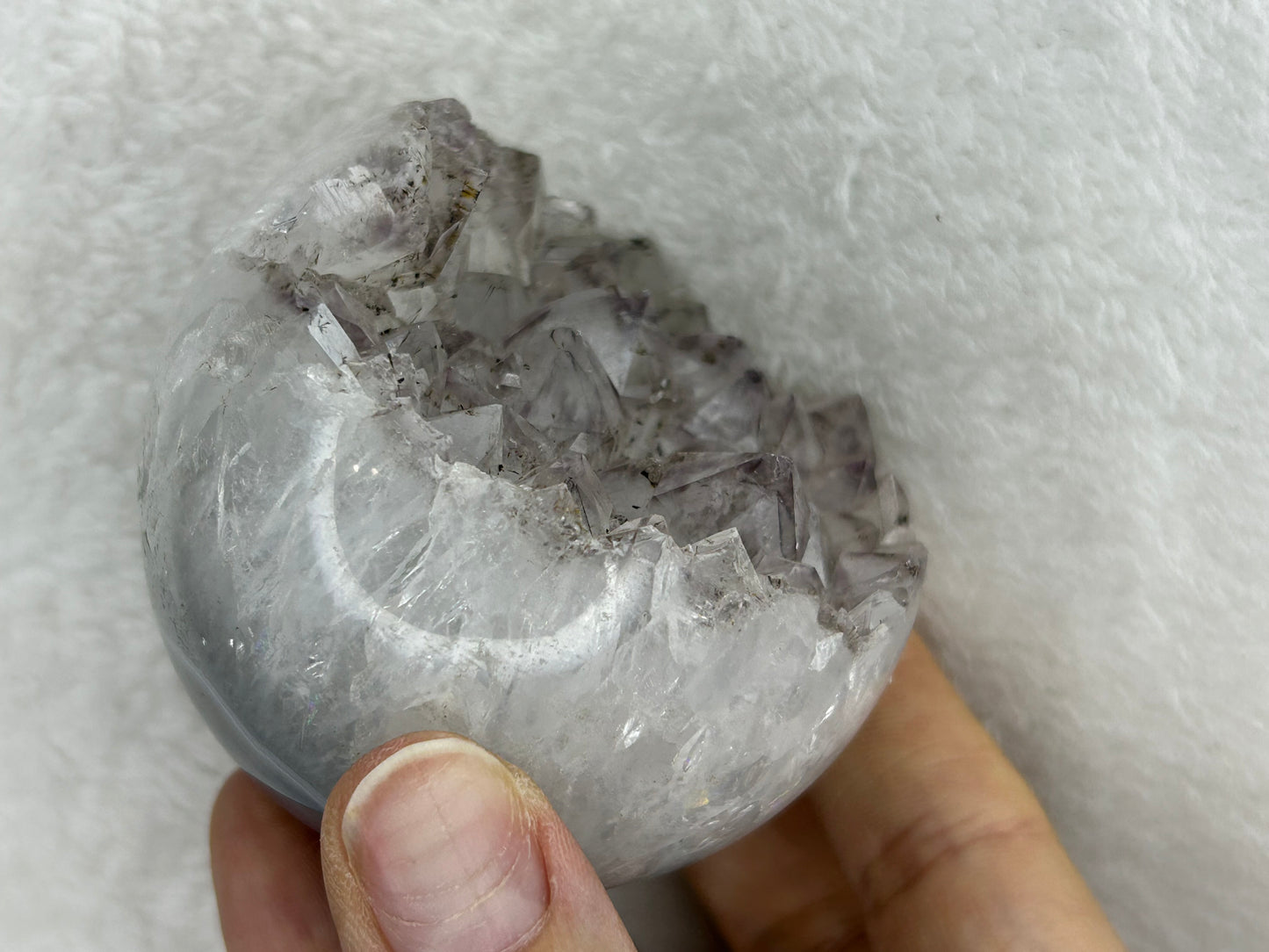 Brazilian Druzy Amethyst Agate Sphere B