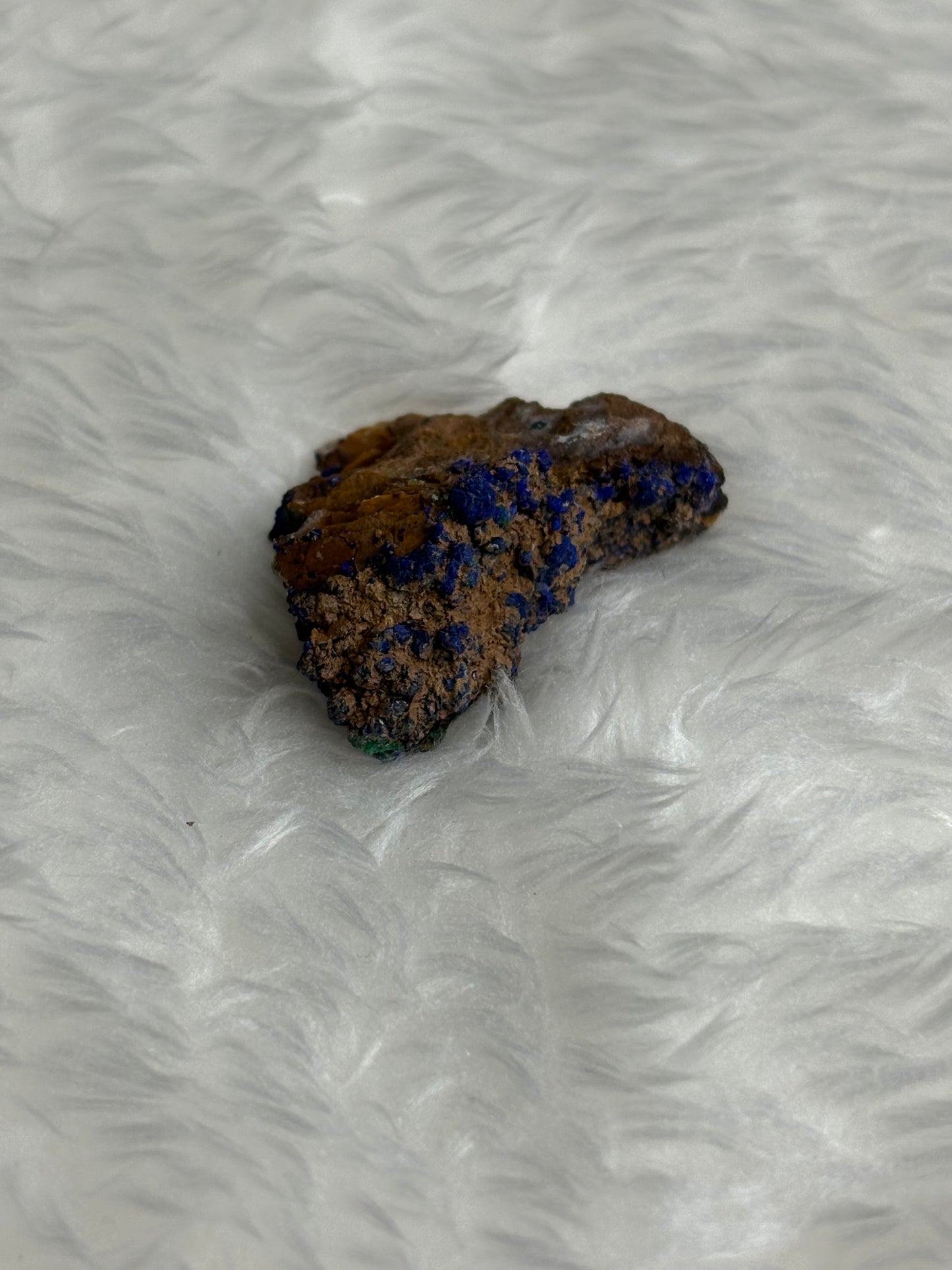 Malachite/azurite on barite