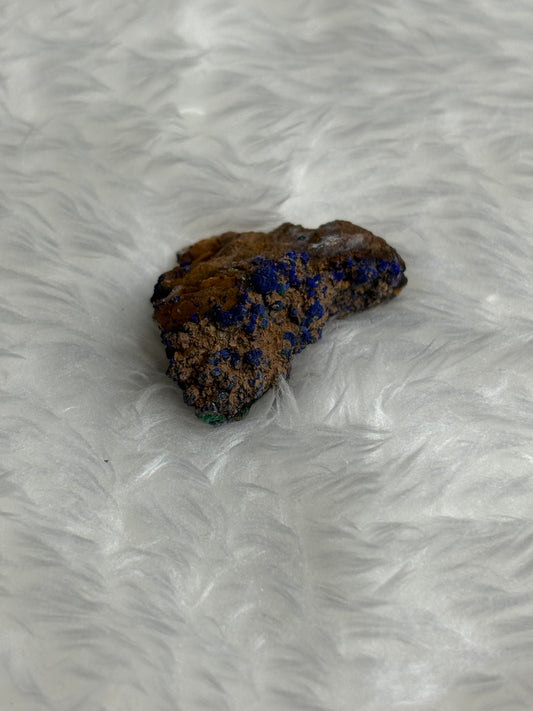 Malachite/azurite on barite