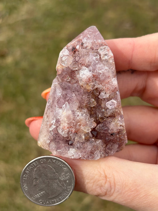 Druzy Pink Amethyst Tower G