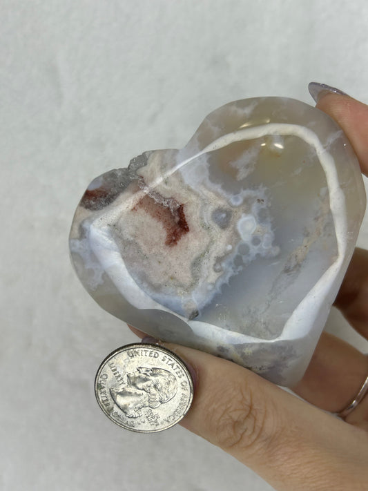 Flower Agate Heart A