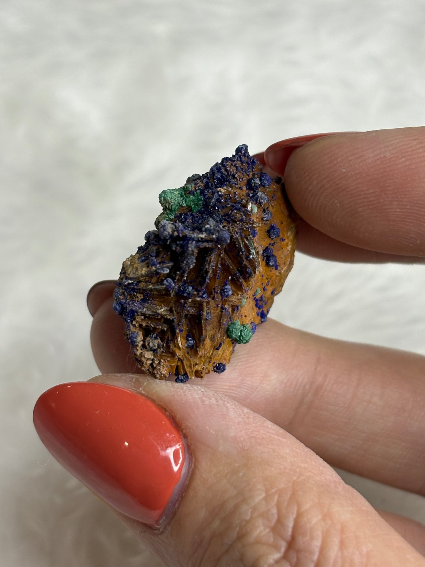 Malachite/Azurite on barite